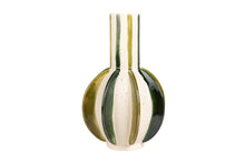Učitajte sliku u preglednik galerije, Vaza keramika ručno oslikana Stripe Dark 21x32 cm
