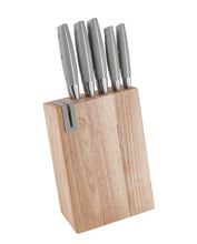 Učitajte sliku u preglednik galerije, Set noževa sa stalkom i oštrilom Natural Wood
