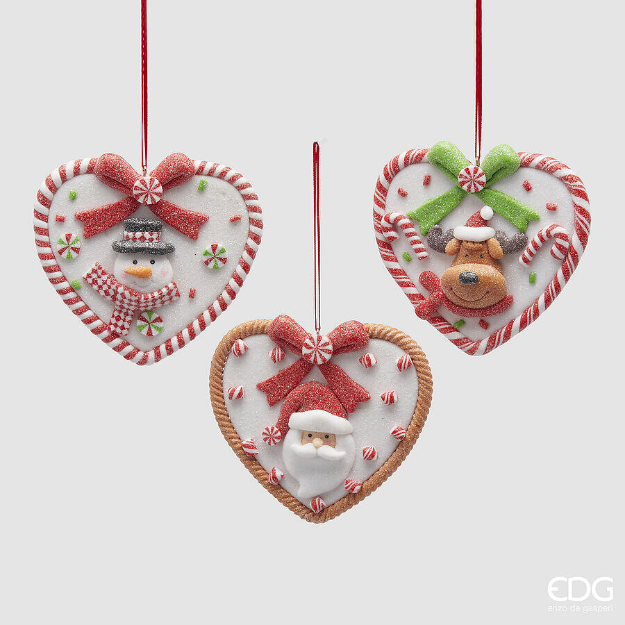 Ukras za jelku Marzipan srce assorto 3