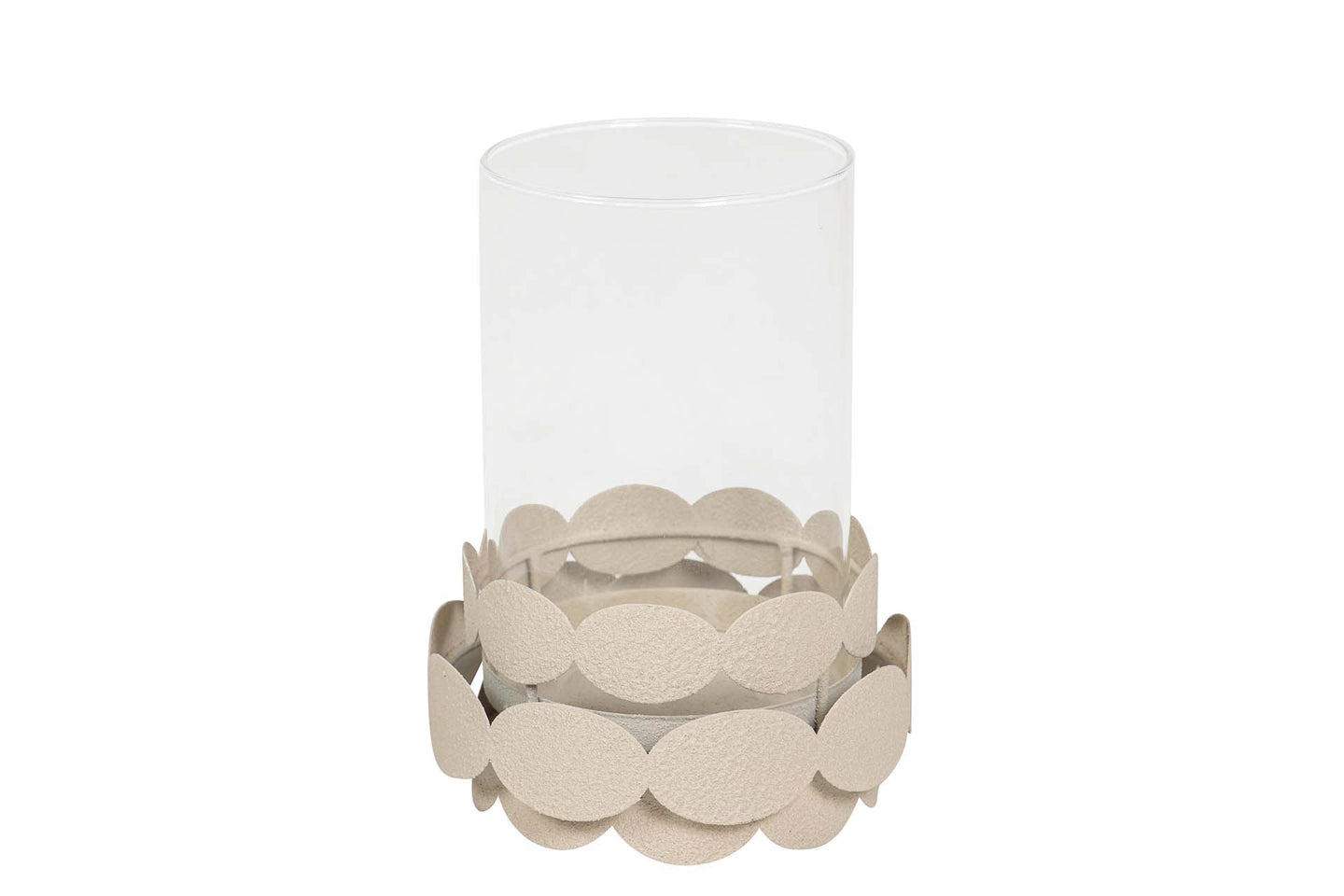 Svijećnjak bež Decor 14x19 cm