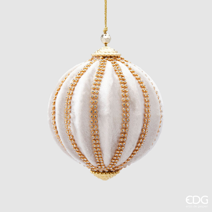 Kugla Spicchi pliš Ivory 10 cm