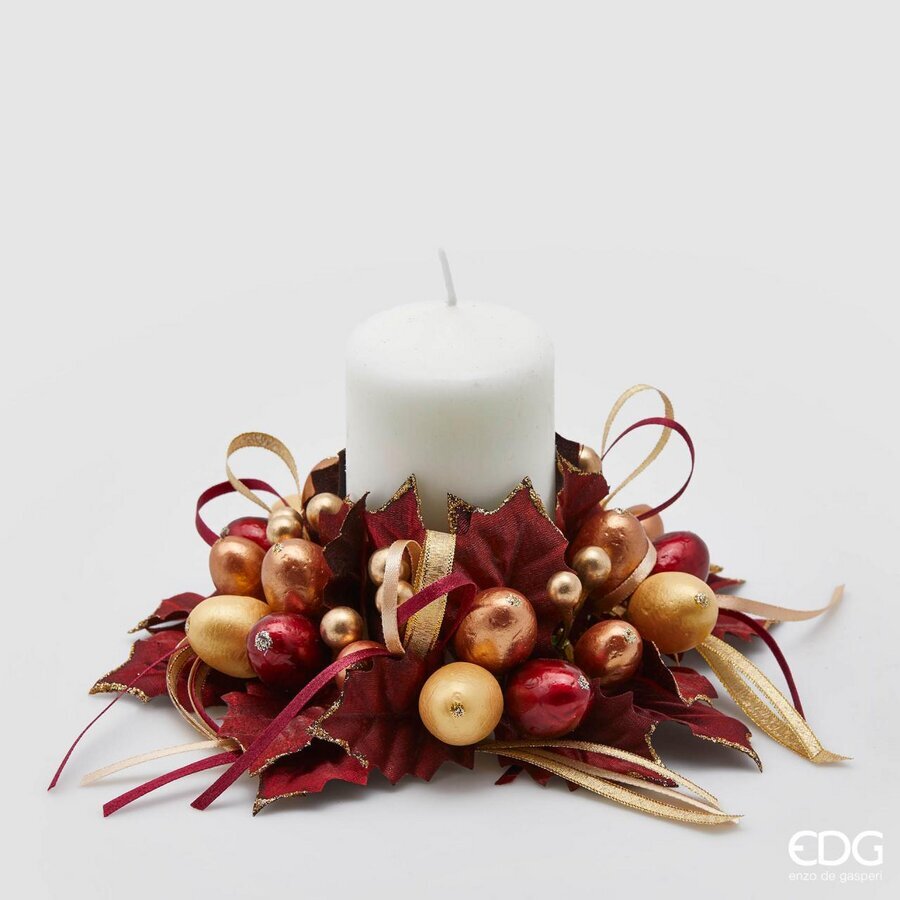 Vijenac Agrifoglio crveno zlatni 16 cm