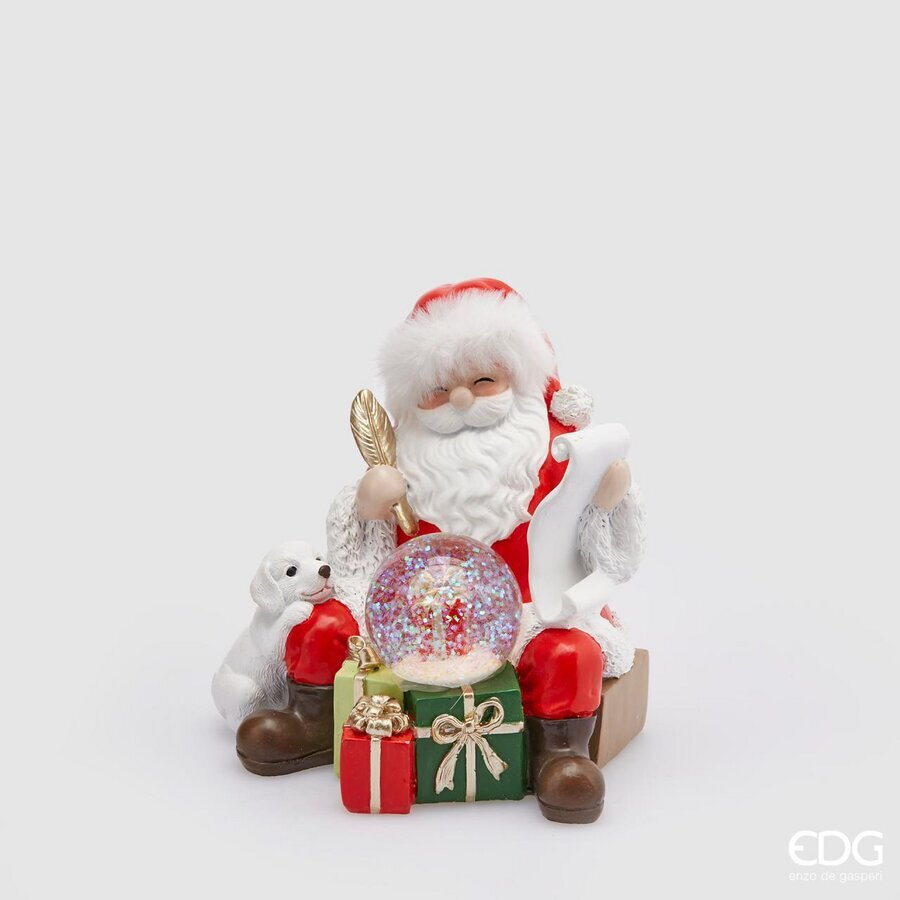 Figura Djed Mraz sa kuglom 14 cm