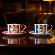 Učitajte sliku u preglednik galerije, Set 2 šolje sa tanjirićem Flowery 240 ml u poklon kutiji
