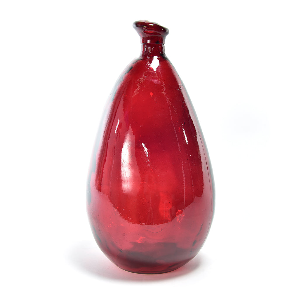Vaza staklo crvena 16x30h cm