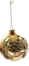 Učitajte sliku u preglednik galerije, Novogodišnja kugla zlatna staklena 8  cm
