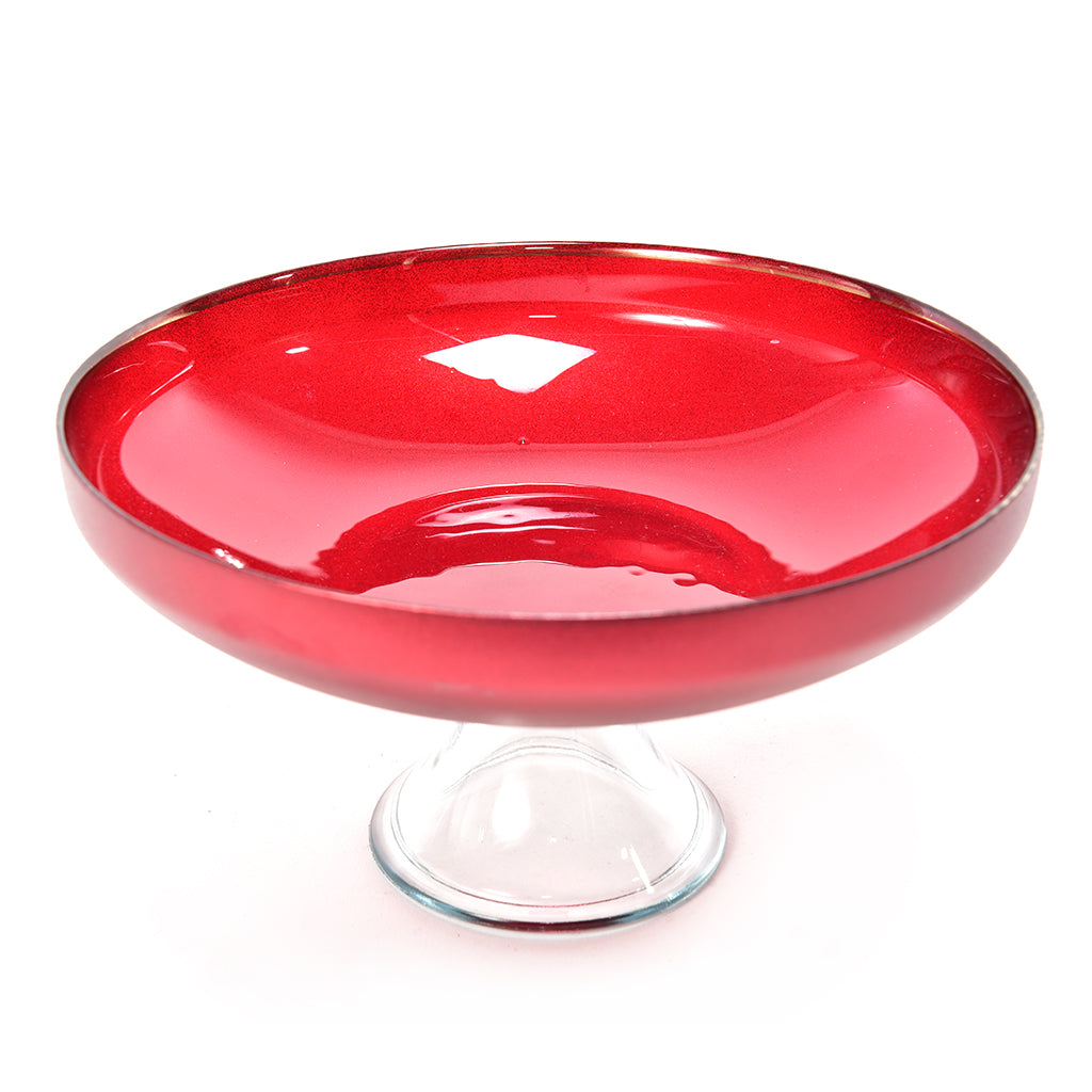 Dekorativna zdjela Romantic crvena 24x13h cm