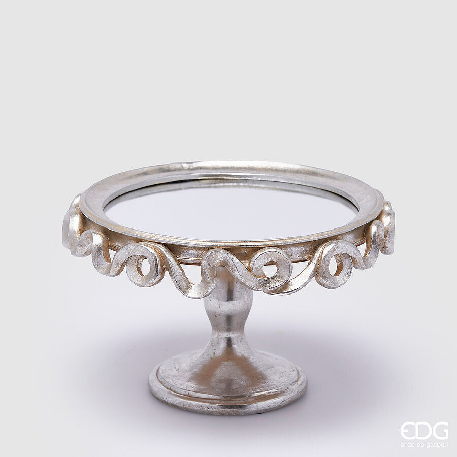 Stalak za kolače Balze srebrni 25x14h cm