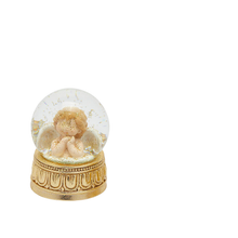 Učitajte sliku u preglednik galerije, Snježna kugla Acqua  bijelo zlatna 9h cm assorto 2
