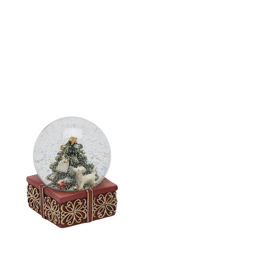 Snježna kugla Babbo zeleno crvena 8,5 cm