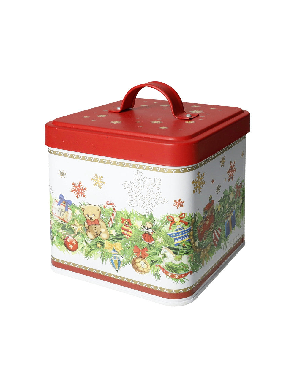 Metalna kutija Square sa crvenim poklopcem