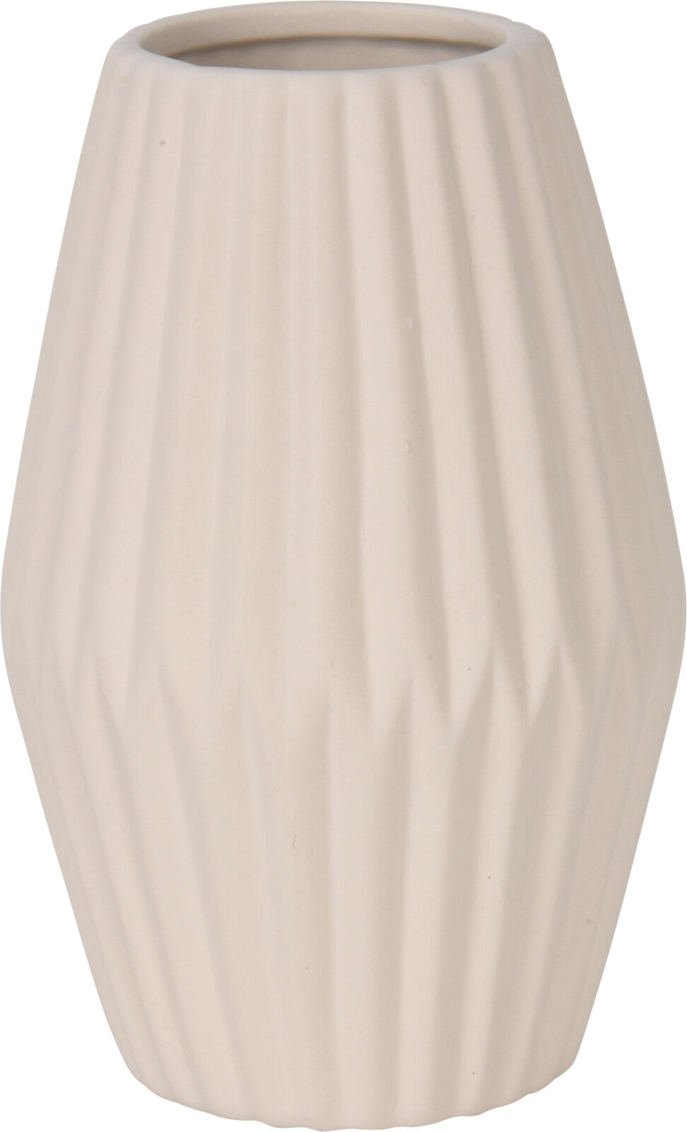 Vaza Ribbed 17 cm bijela var.1