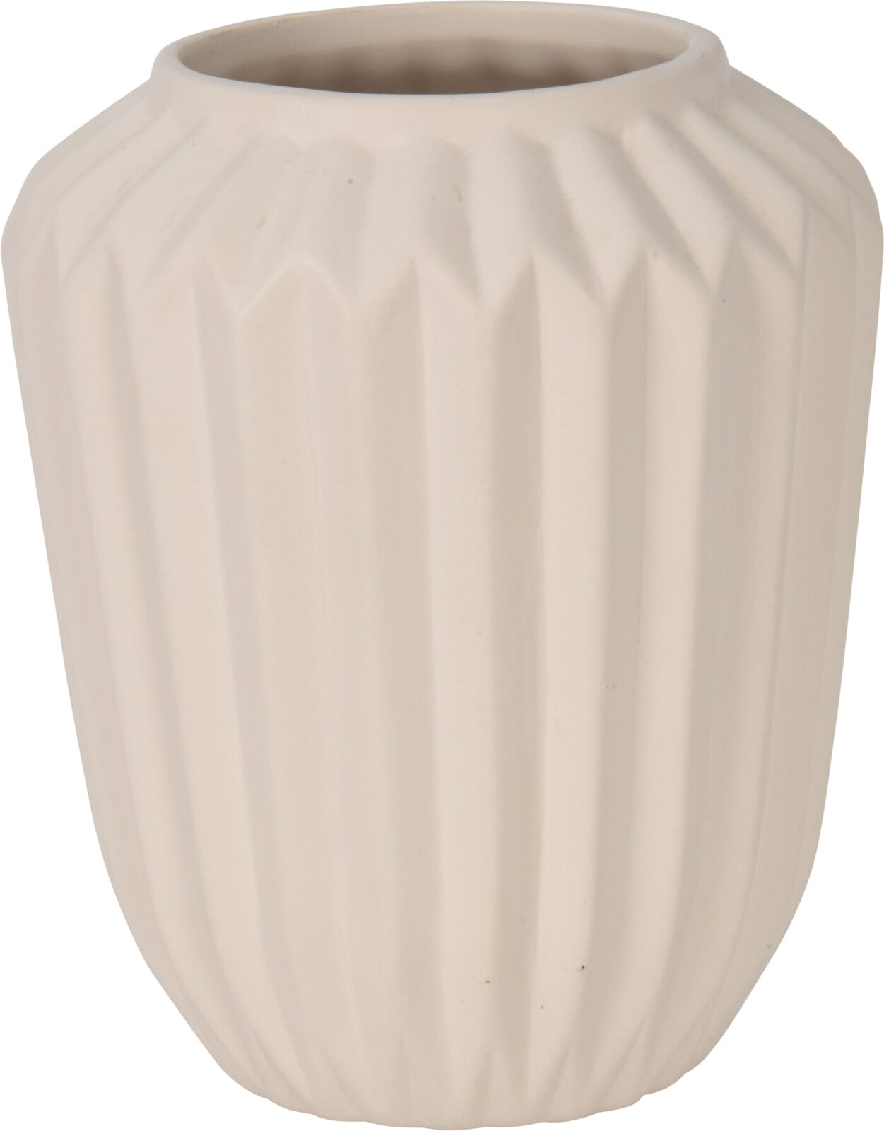 Vaza Ribbed 17 cm bijela var.2