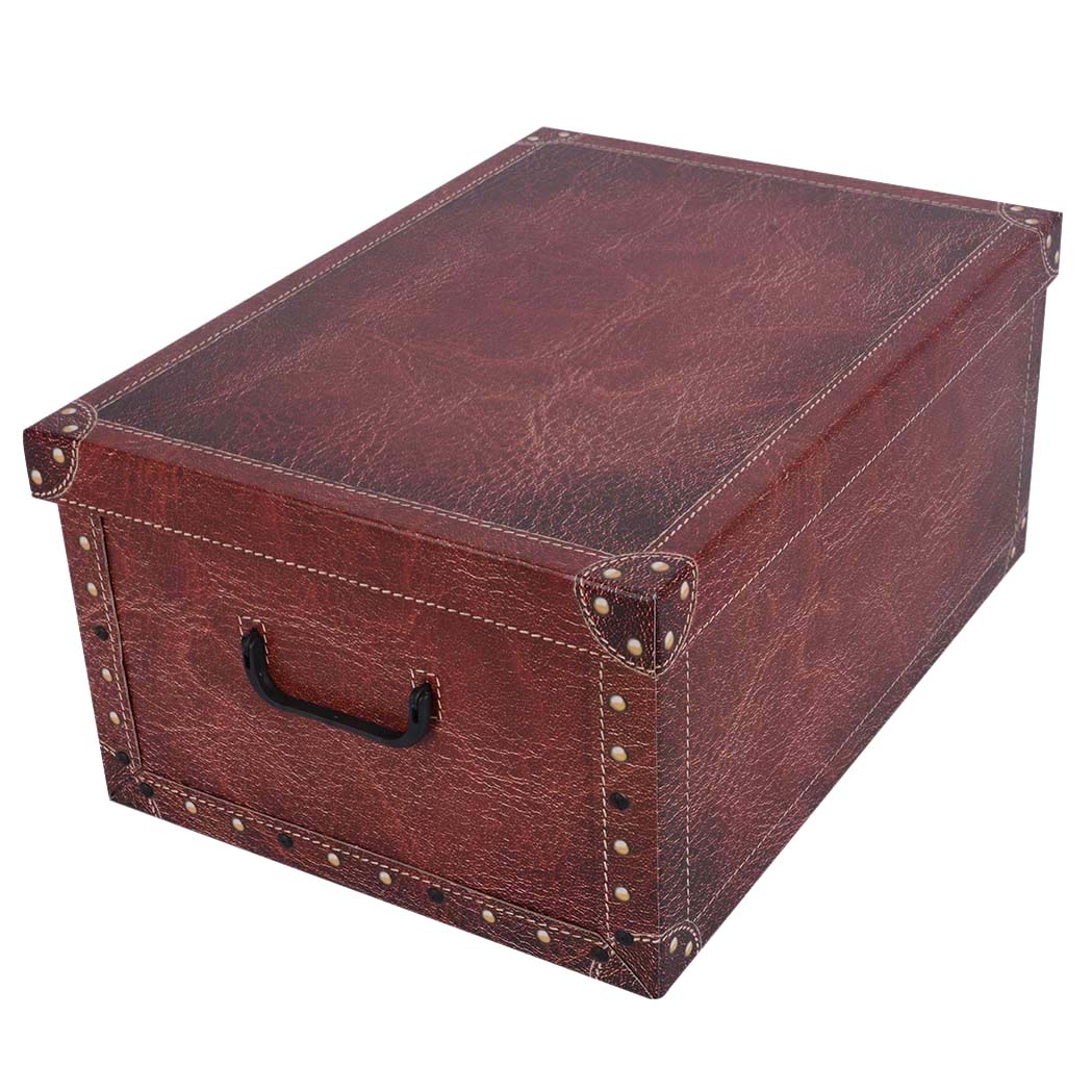 Kutija za odlaganje Mini Leather crvena
