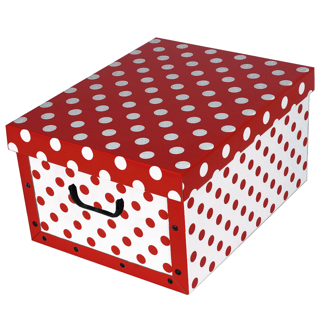 Kutija za odlaganje Maxi Pois crvena