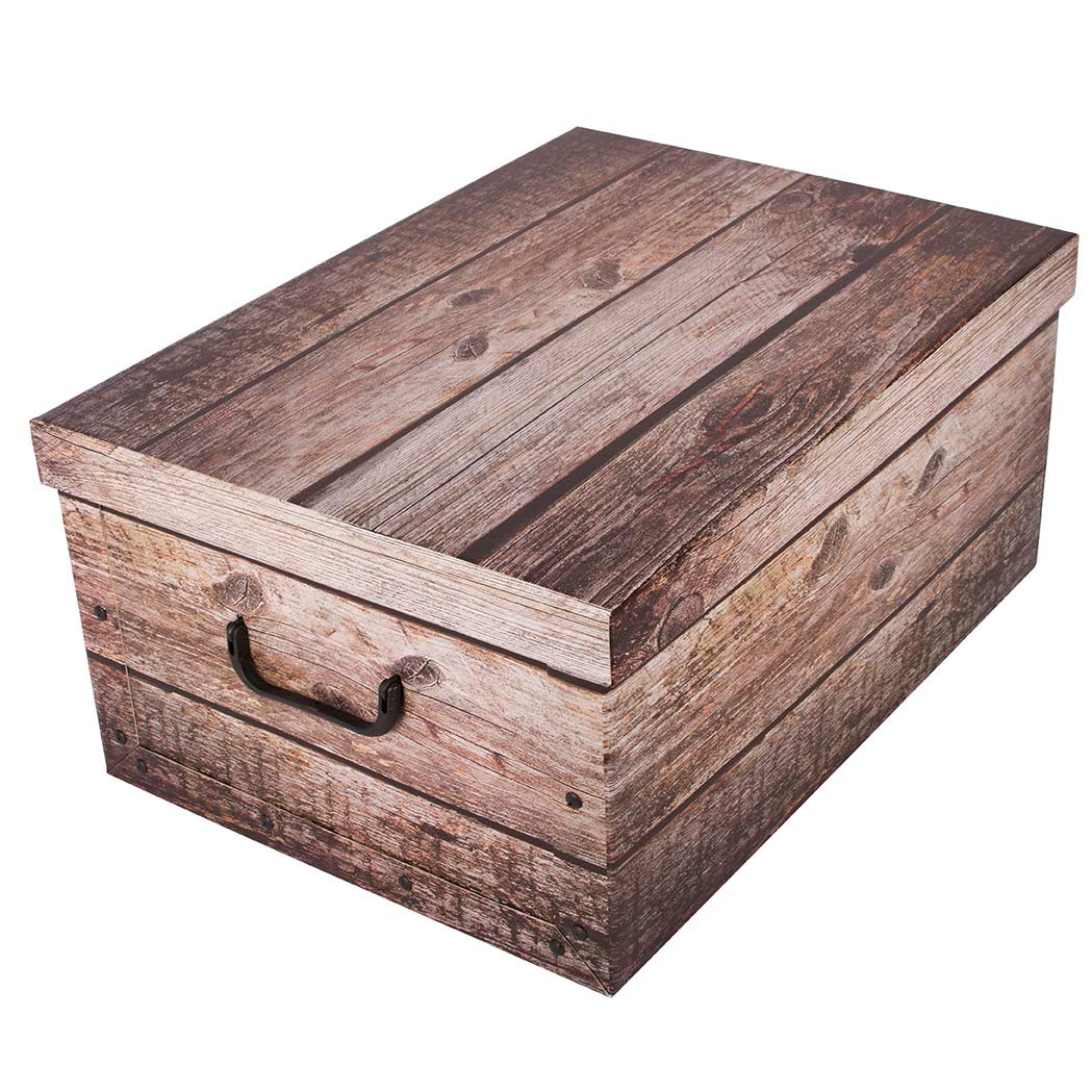 Kutija za odlaganje Maxi Wood siva