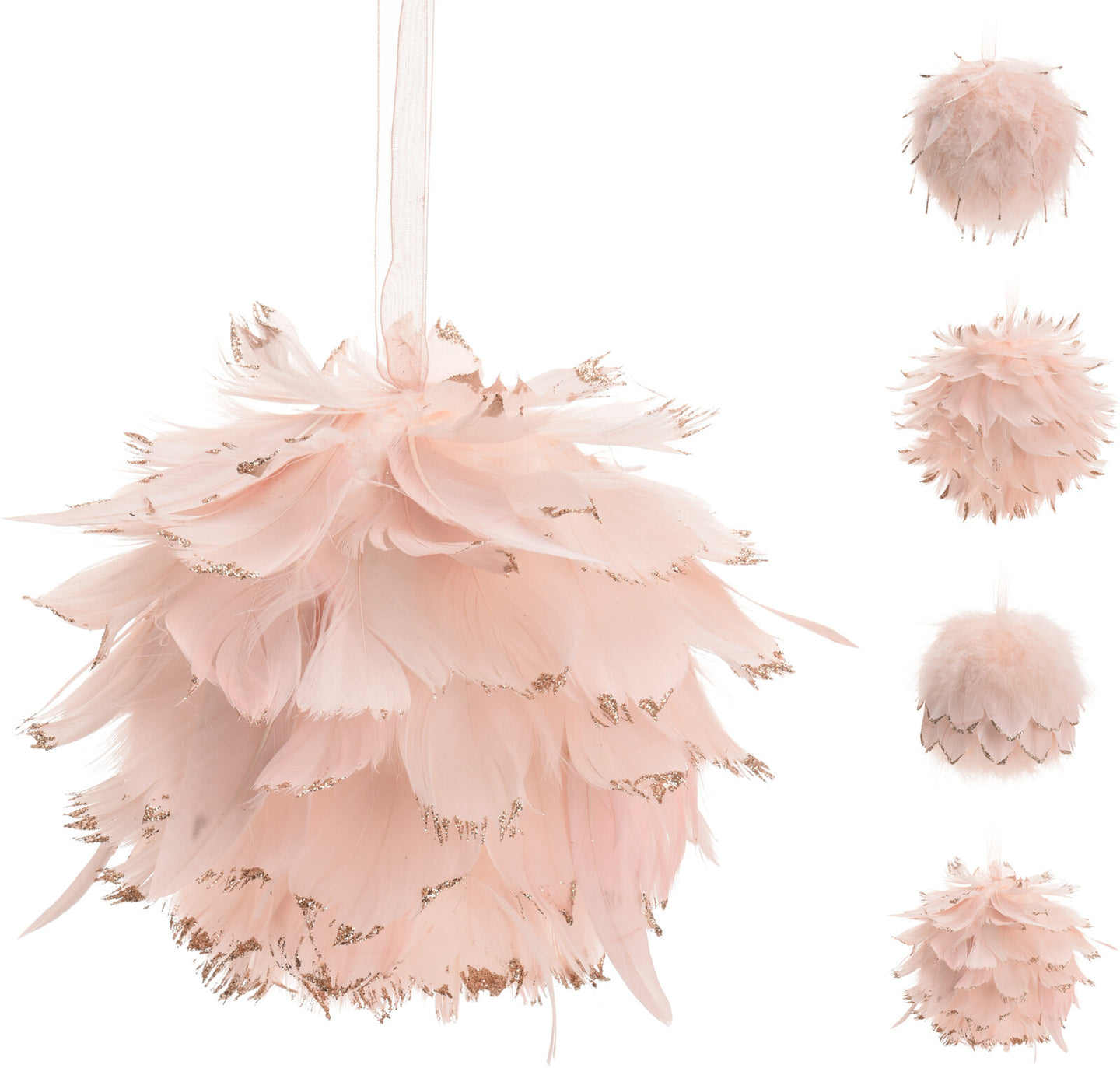 Novogodišnja kugla Krzno pink 10 cm