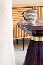 Učitajte sliku u preglednik galerije, Klub sto Azmin sivo zlatni D36 cm
