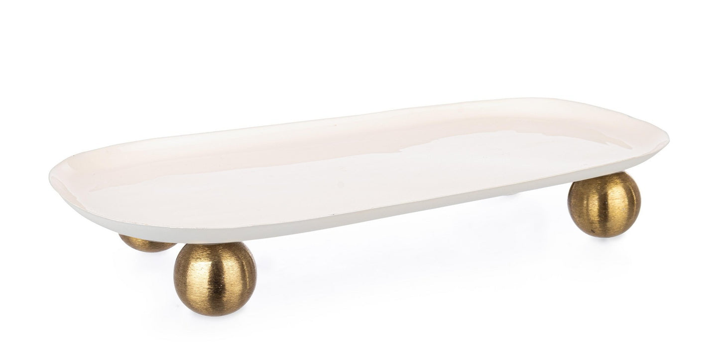 Dekorativna zdjela Donya White 40,5x19 cm