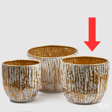 Učitajte sliku u preglednik galerije, Vaza Solchi bijelo zlatna
