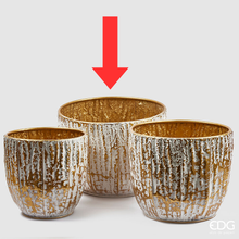 Učitajte sliku u preglednik galerije, Vaza Solchi bijelo zlatna
