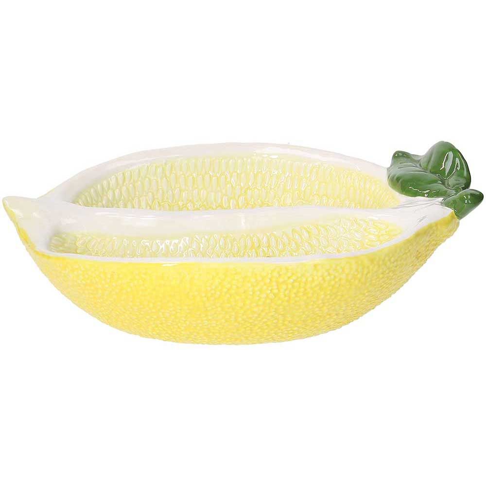 Dekorativna zdjela sa pregradom Lemon Garden 23x17x7 cm