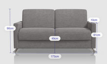 Učitajte sliku u preglednik galerije, Sofa na razvlačenje Ambrogio Vitarelax 173x96 cm siva
