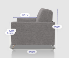 Učitajte sliku u preglednik galerije, Sofa na razvlačenje Ambrogio Vitarelax 173x96 cm siva
