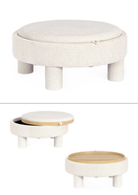 Učitajte sliku u preglednik galerije, Tabure / klub sto Talya okrugli bijeli Ø80 cm
