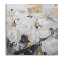 Učitajte sliku u preglednik galerije, Ulje na platnu White Flower 90x4x90 cm
